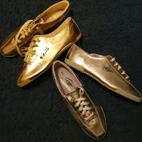 LA Gear Shoes - Vtg LA Gear Silver & Gold Sneaker Bundle